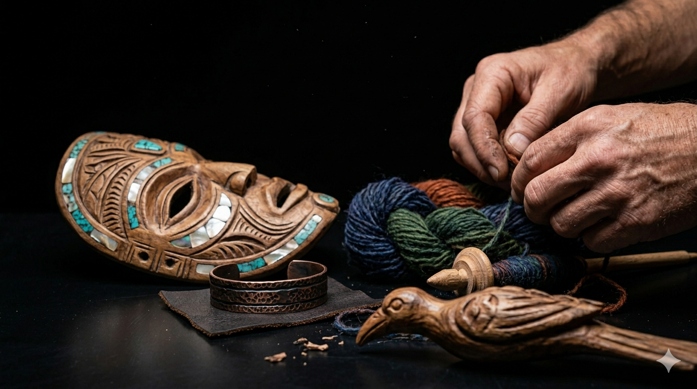 Handcrafted Indonesian artisan decor